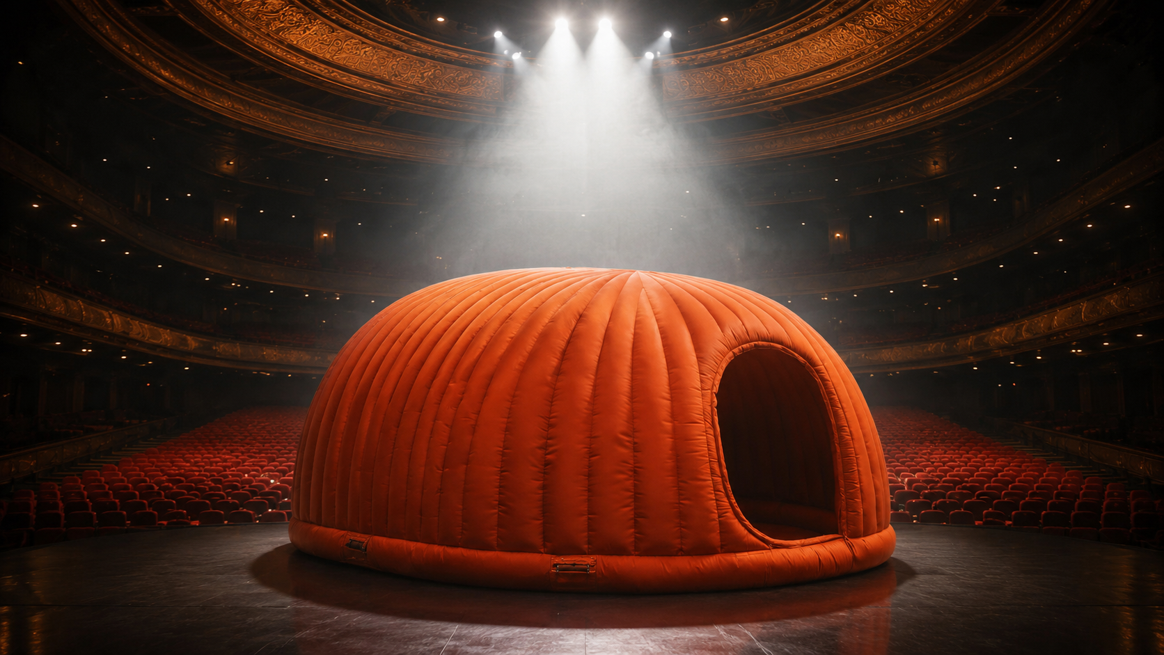 Heated yoga inside the Snug dome