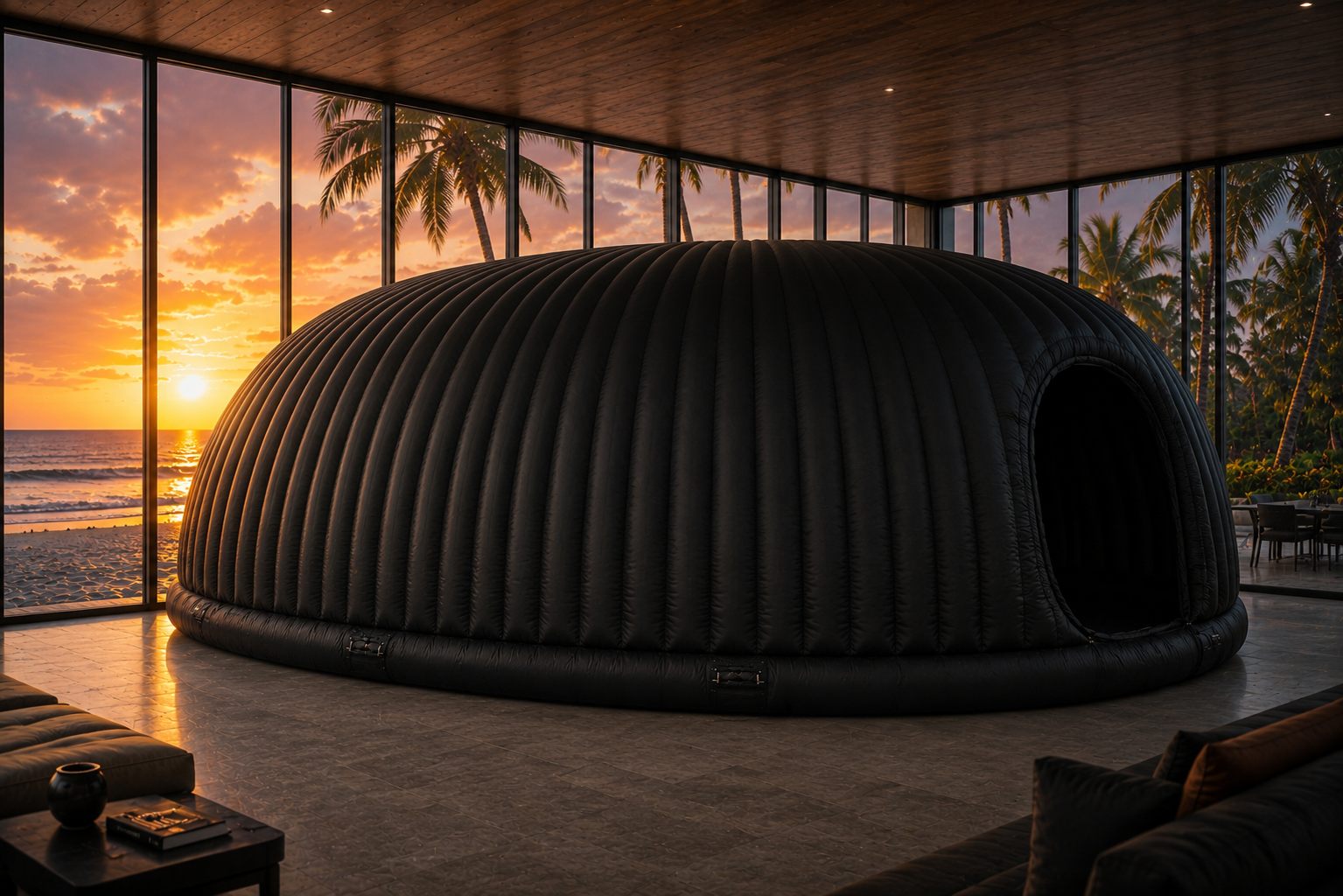 Snug heated dome studio